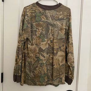 Long sleeve vintage real tree camo t shirt